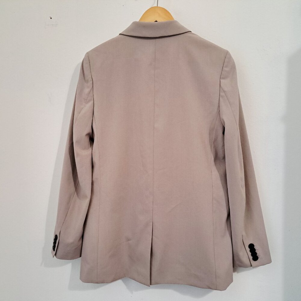 H&M Women Lined Blazer  Collar Jacket Long Sleeve Size S Color Tan - Picture 2 of 12